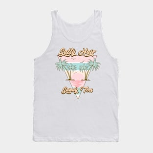 Salty Hair Sandy Toes Summer Vibes Beach Life Novelty Gift Tank Top